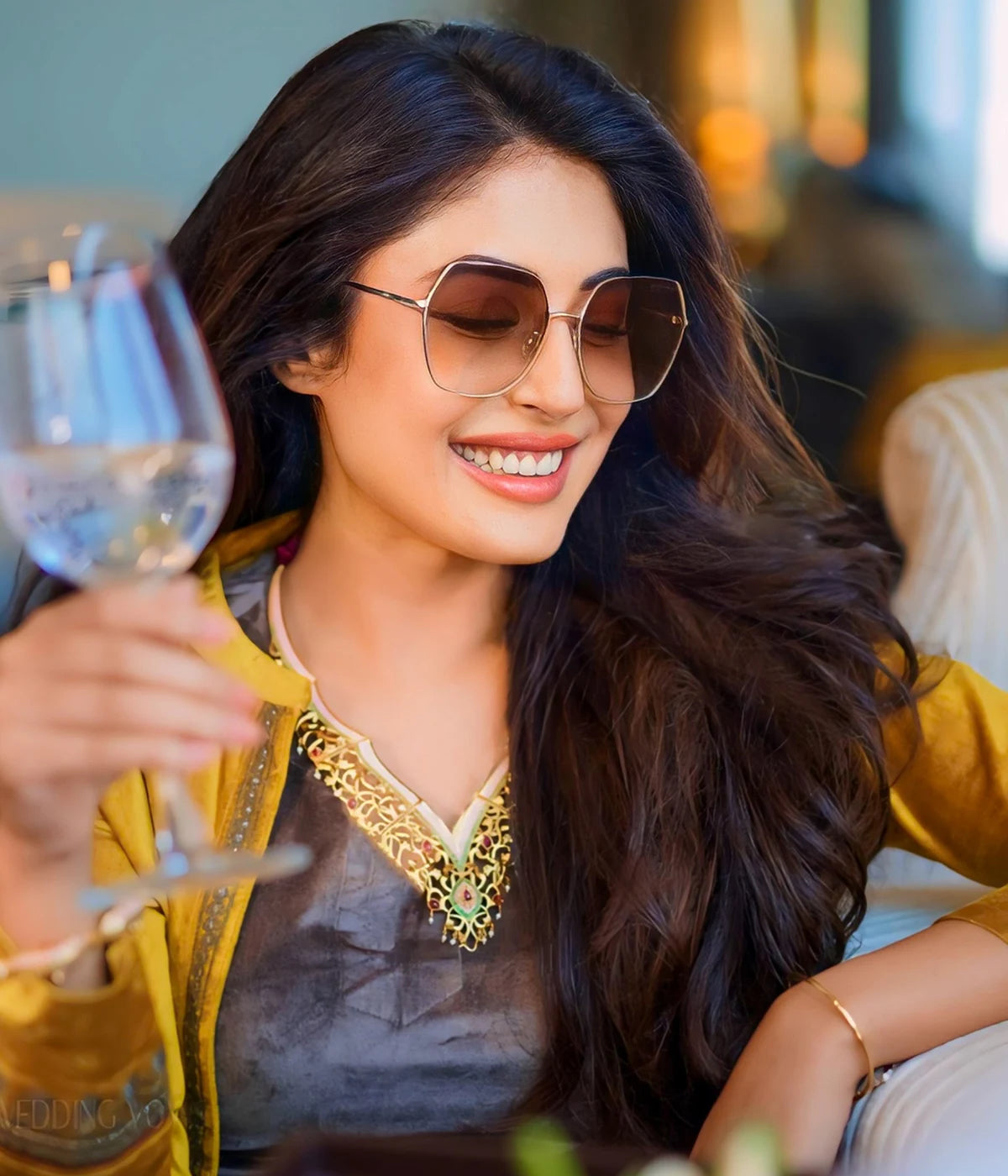 Kritika Kamra wearing Wolfeyes eyewear in the campaign shoot