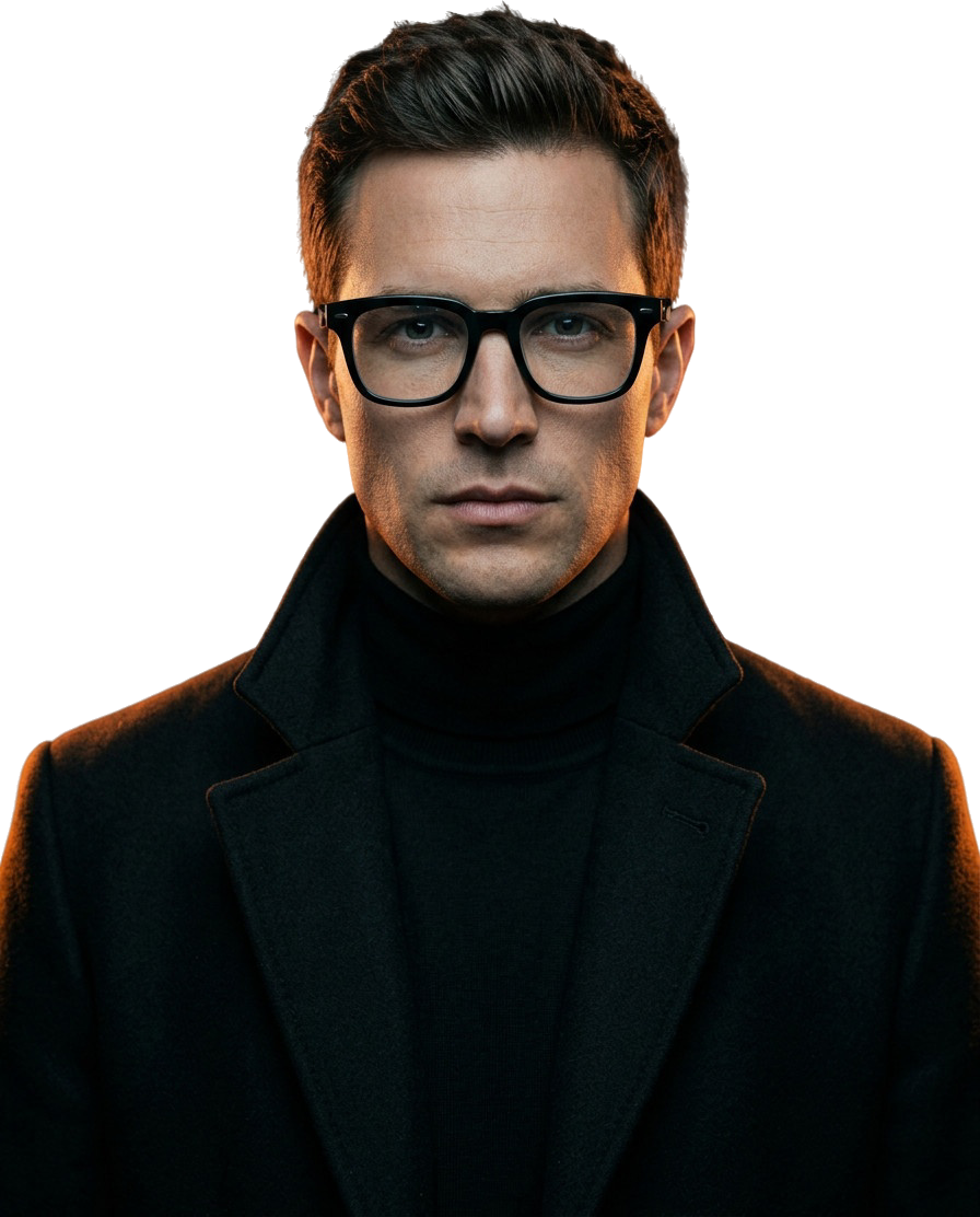 The man in the frames